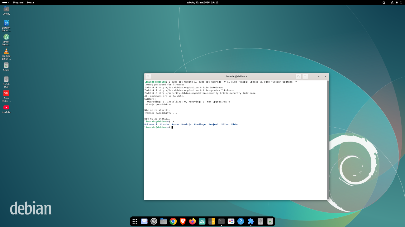 Terminal in Debian Linux