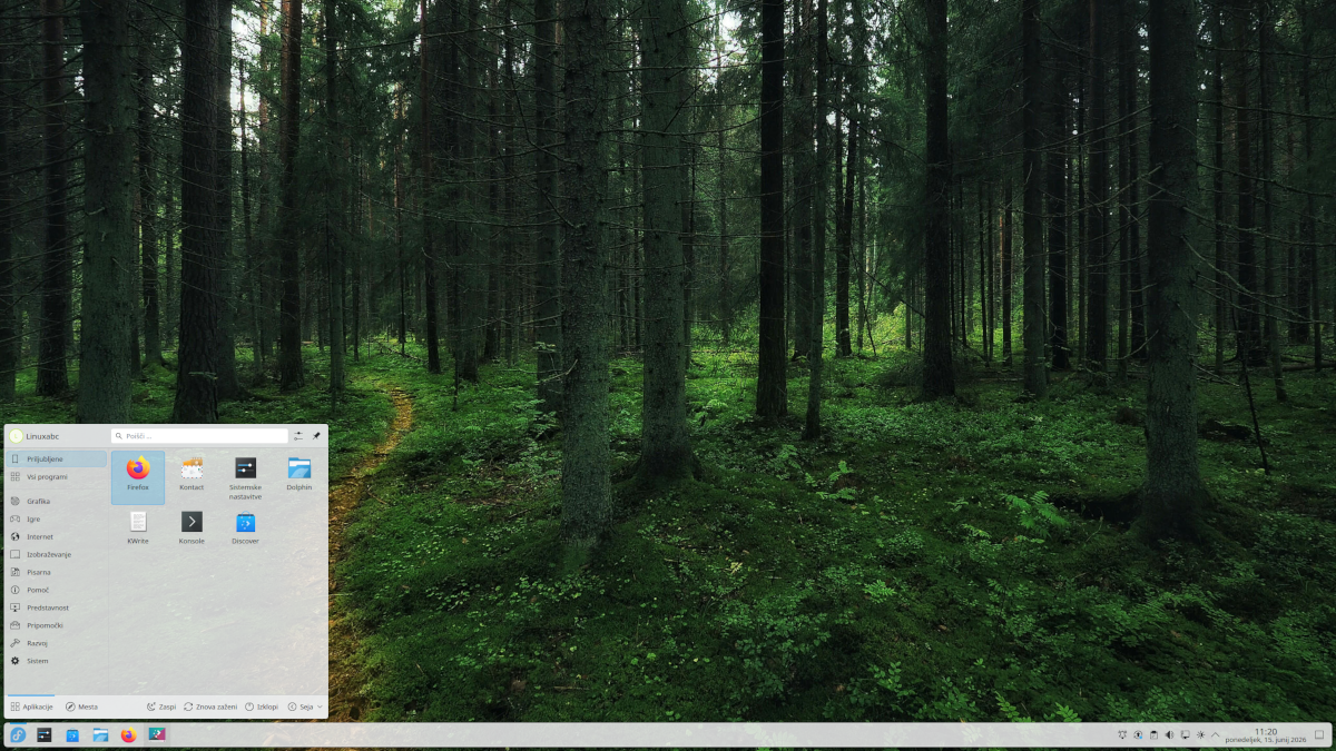 KDE Plasma desktop environment on Linux