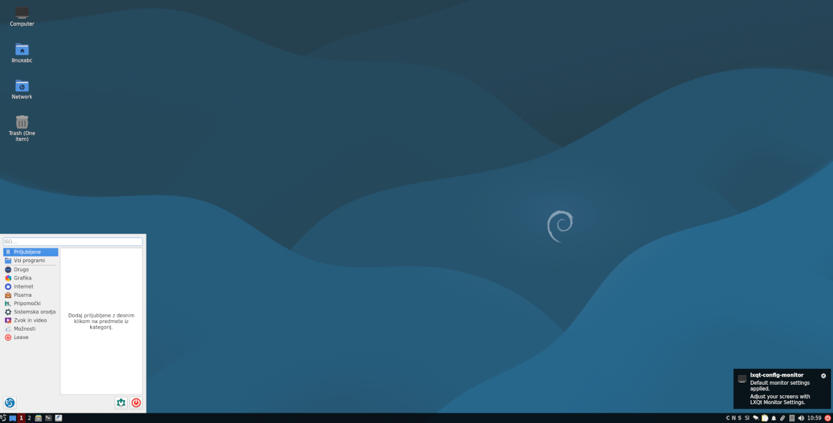 LXQt desktop environment on Linux