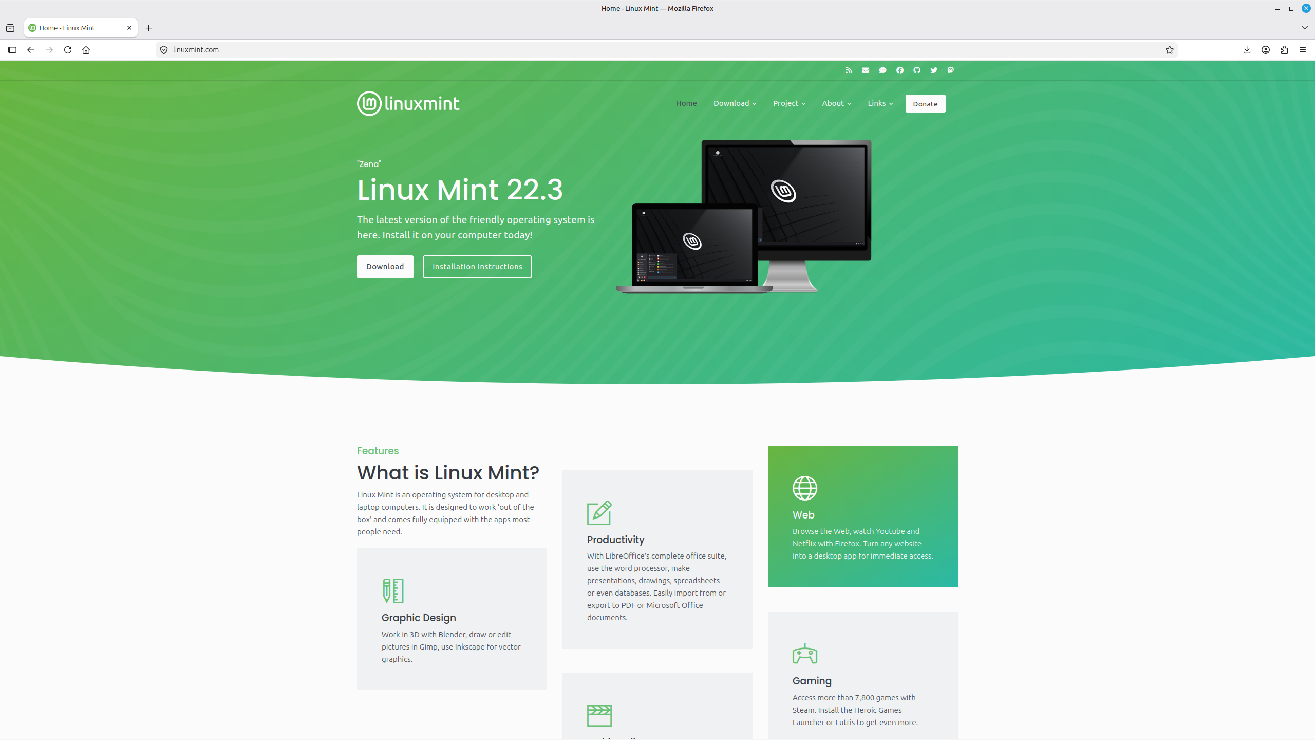Official Linux Mint website