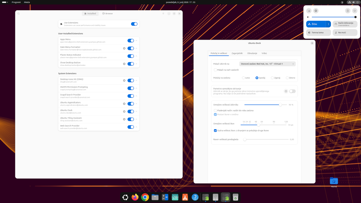 Ubuntu extensions and additional customisation