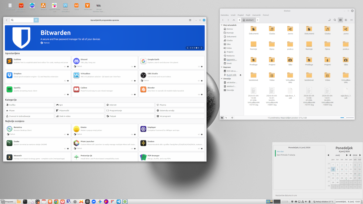 Linux Mint upravljanje programov in datotek